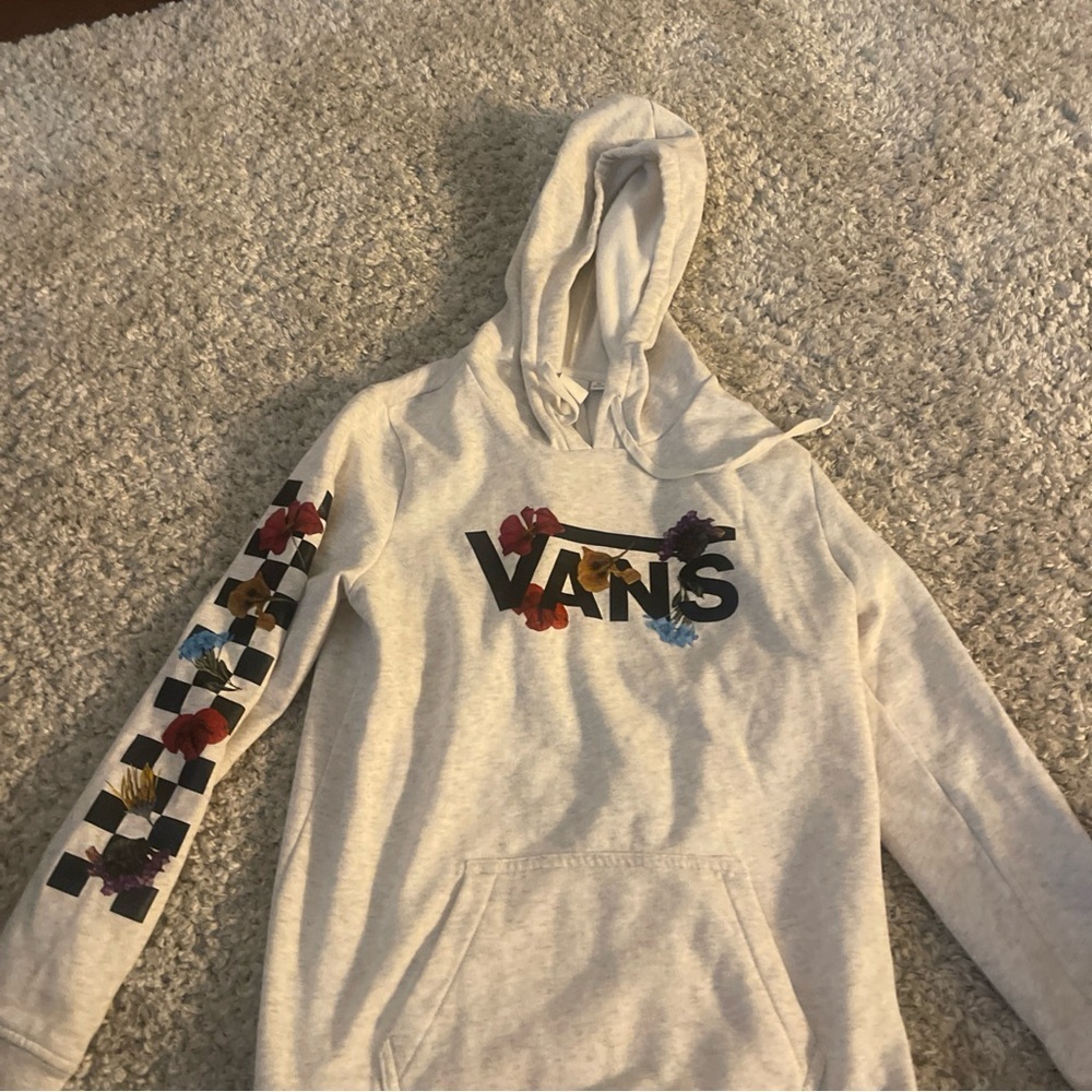 Vans Tangled Pressed Floral Checkered Hoodie XS